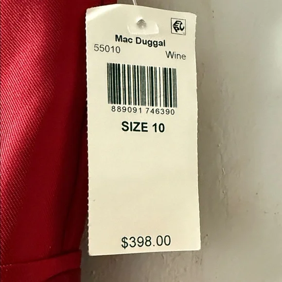Elegant Mac Duggal New Red Sleeveless Dress Size 10 - Picture 3 of 16